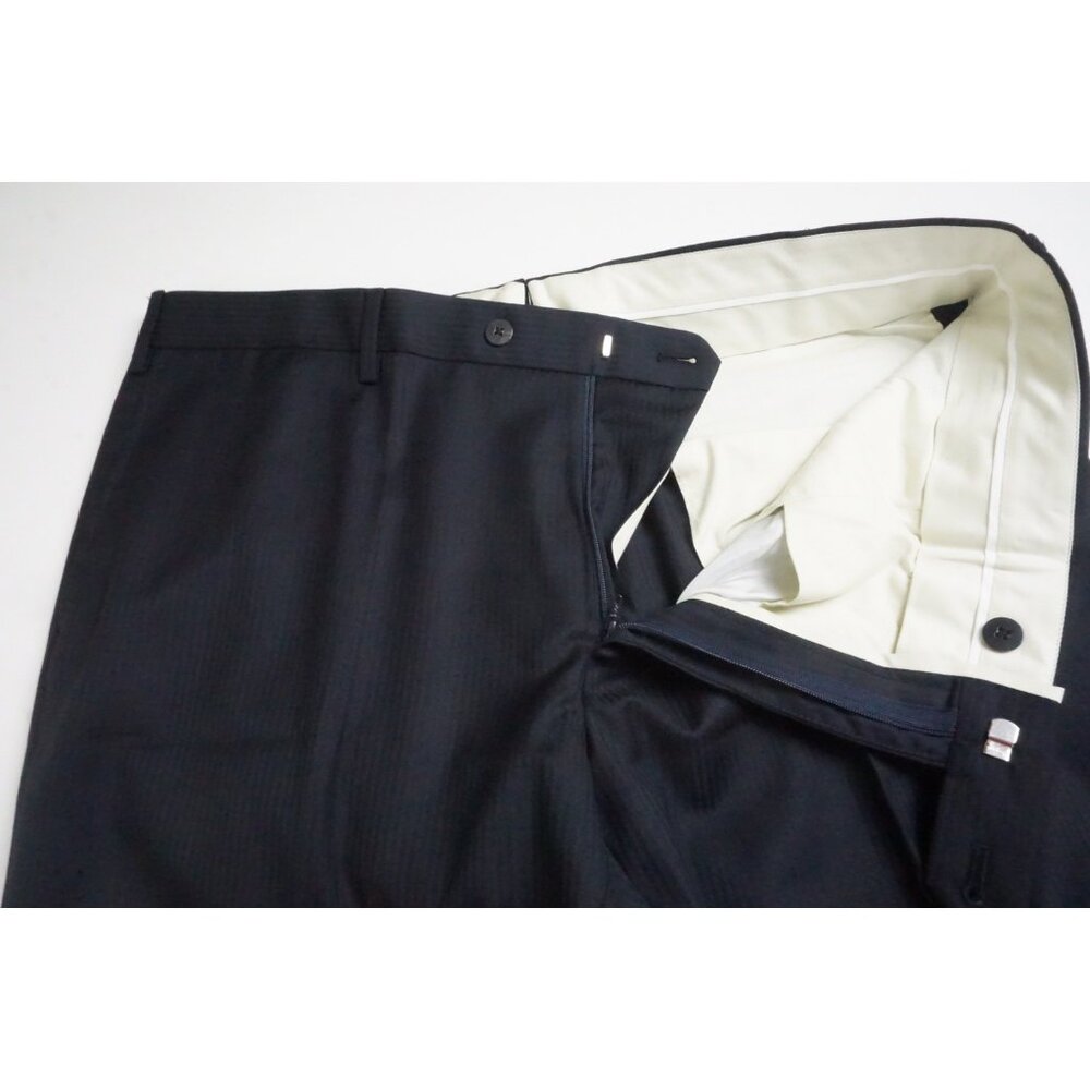 Raffaele Caruso S110s Wool Navy Herringbone 2 Pc Suit Jacket Pants 46R NEW - Picture 11 of 11